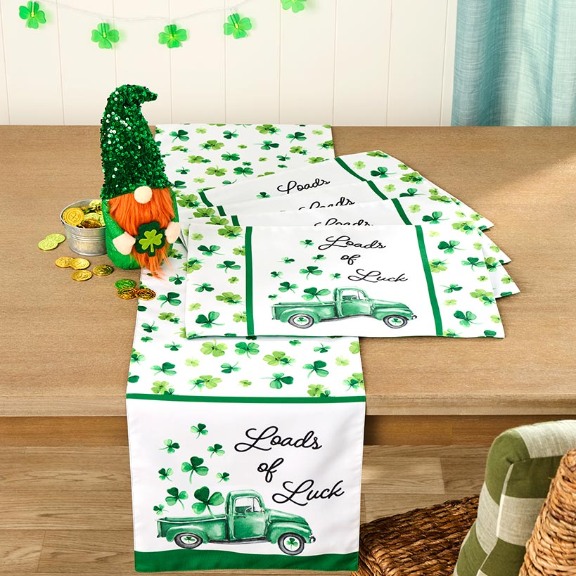 St Patrick's Day Loads of Luck Table Runner or Set of 4 Placemats