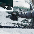 Car Windshield Ice and Snow Removers with Toothed Head and Funnel-Set of 2