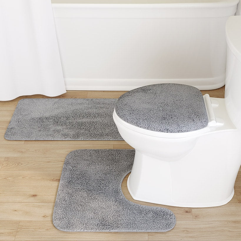 3-Pc Bath Rug Set with Anti-Skid Backing