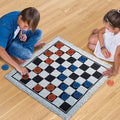Dual-Sided Checkers and Tic-Tac-Toe Game Rug E841