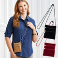 Faux Suede Crossbody Bag
