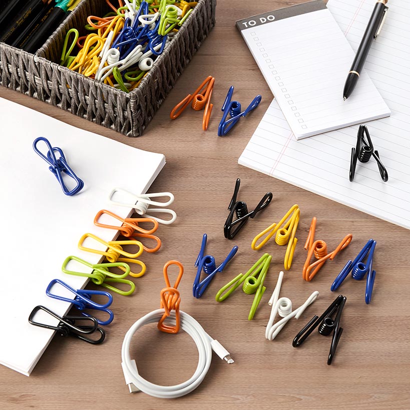 Office Paper & Binder Clips, Multicolor, Set of 60 T93352
