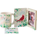 Cardinal Love Never Dies Mug & Coaster Set or Frame