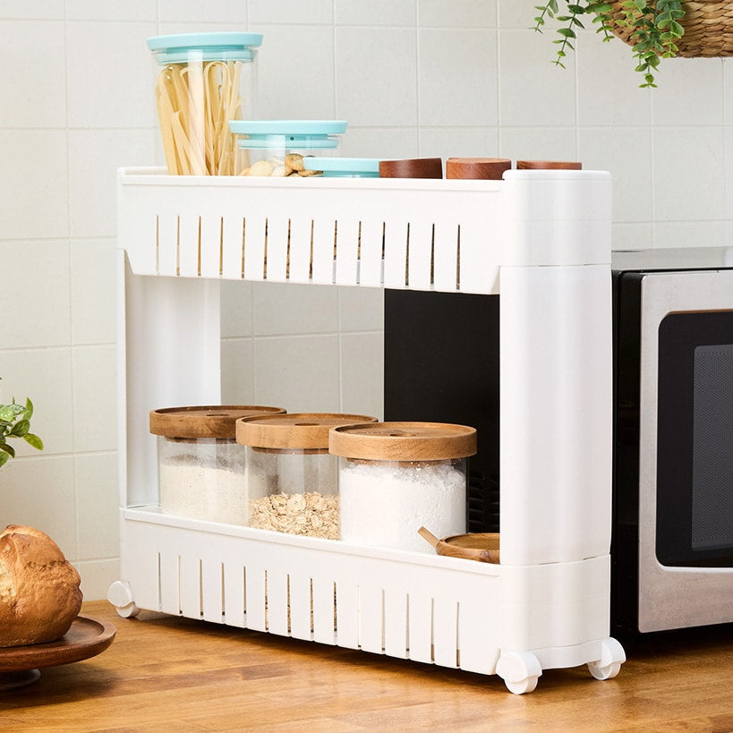 Space Saving Countertop Storage Cart Organizer 2 Tier
