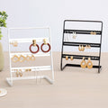 Metal Earring Holder Black or White