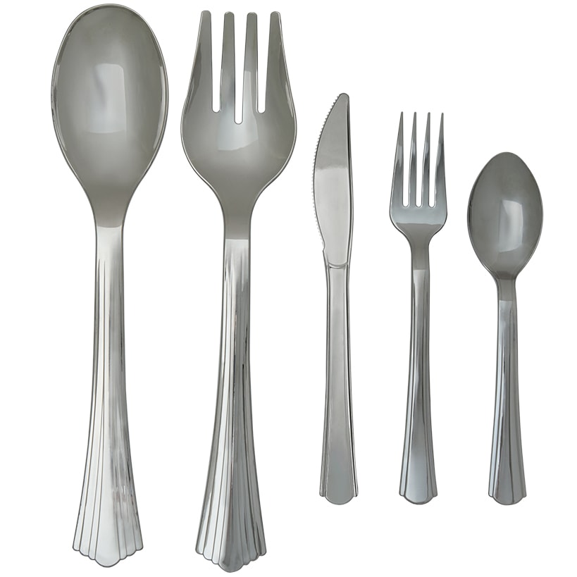 Disposable Plastic Silverware Set of 24 D25079