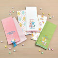 Embroidered Kitchen Towels Gnomes and Bunnies Set of 2