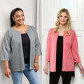 Ruffle Sleeve Open Front Cardigan H241593
