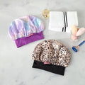 Silky Satin Unicorn or Leopard Head Scarf Cap and Sleeping Bonnet