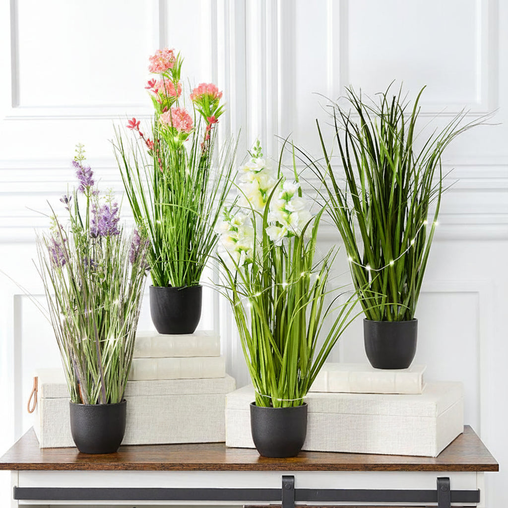 Lighted Indoor Potted Plant N250