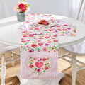 Floral Heart Set of 4 Placemats or Table Runner