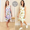 Women's Sleeveless Tank Swing Dress - Butterfly or Sunflower