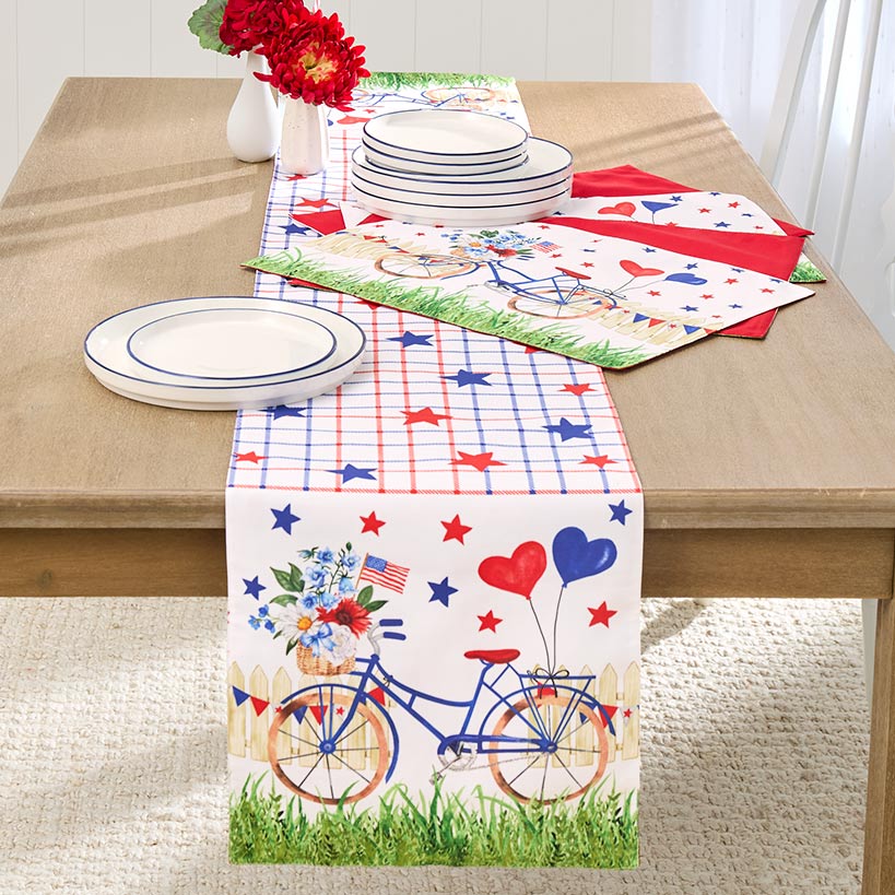 Americana Bicycle Set of 4 Placemats