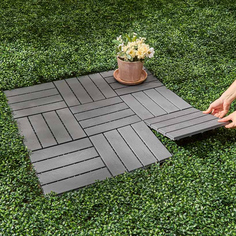 Interlocking Gray Tiles - Set of 9 J77731