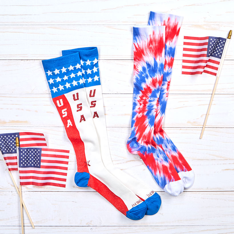 Patriotic Knee-High Compression Socks V29910