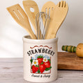 Strawberry Fields Decorative Utensil Crock