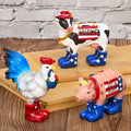 Americana Cow Pig And Rooster Set of 3 Tabletop Decor