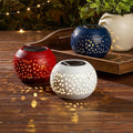 Solar Cutout Shadow Cast Round Table Lanterns