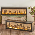 Woodland Scene Tabletop Decor with Moose and Bear J755312