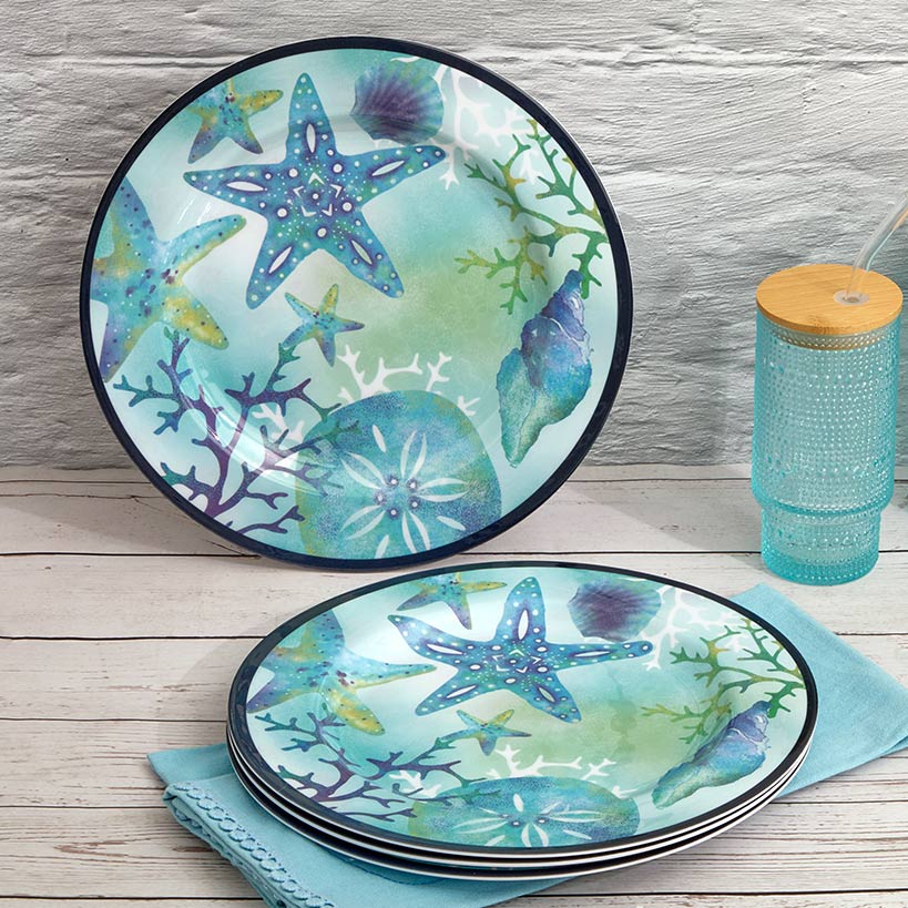Melamine Dinner Plates Set of 4 W12553
