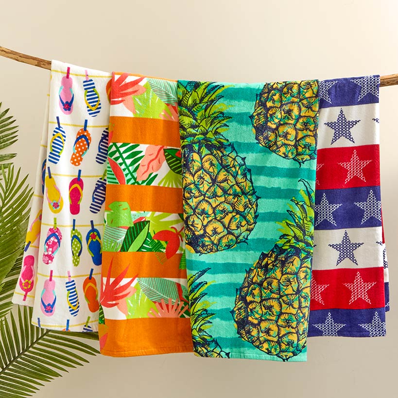 Oversized Cotton Beach Towel 34x64 L48613