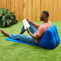 Inflatable Triangle Cushion PVC Flocking Chaise Lounger Outdoor Mat