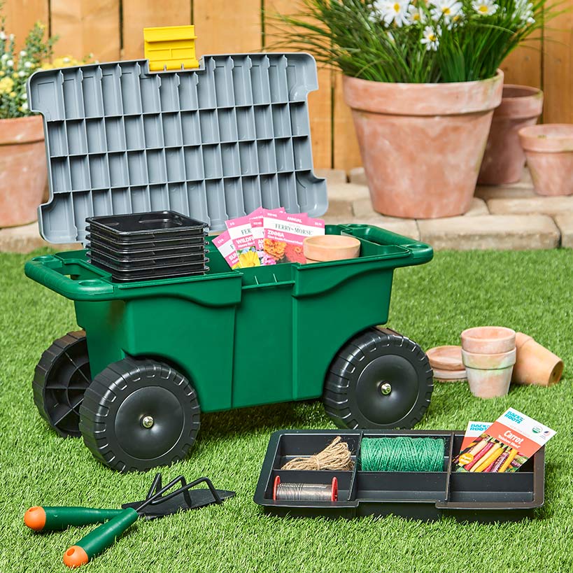 Garden Cart with Tool Storage and Tray Z59928