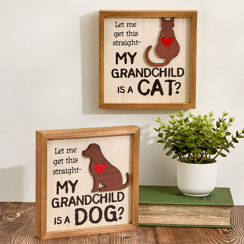 Pet Wall Art Dog or Cat Grandparents D50353