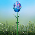 Solar Powered Flower Garden Stake with Butterflies