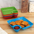 Divided Snack Trays Set of 6 with Chip and Dip Sections G638501