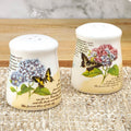 Hydrangea & Butterfly Salt and Pepper Shakers
