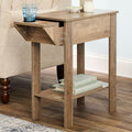 Small Space Side Table with Drink Holders 20”W x 11”D x 24” H