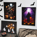 Halloween Canvas Wall Art Lighted Decor In Ghost Skeleton Or Reaper