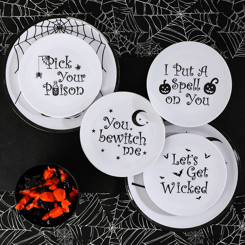 Whimsical Halloween Plates Collection