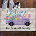 Personalized Welcome Spring Truck Doormat