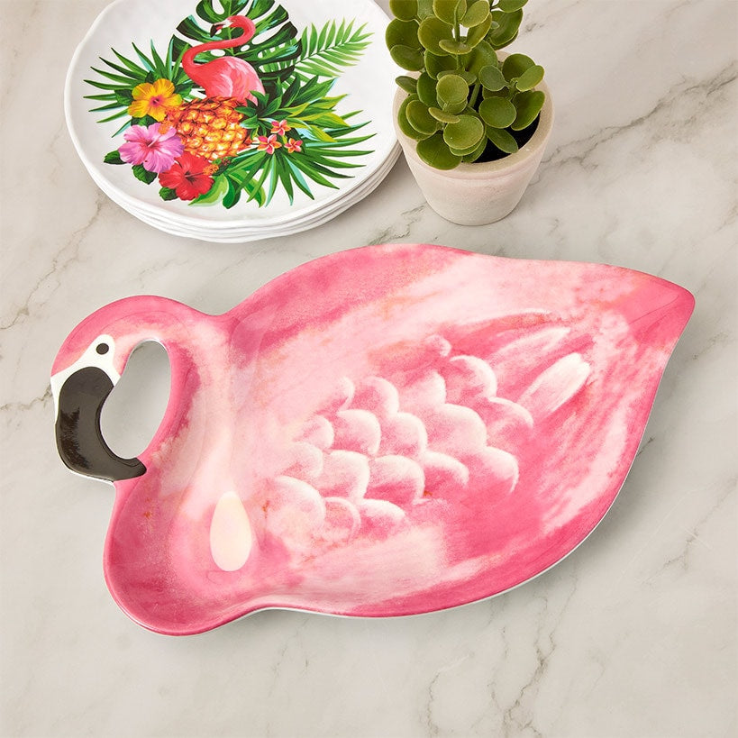 Flamingo in Paradise Tableware - 12" Serving Platter