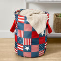 United States of Plaid American Flag Laundry Hamper