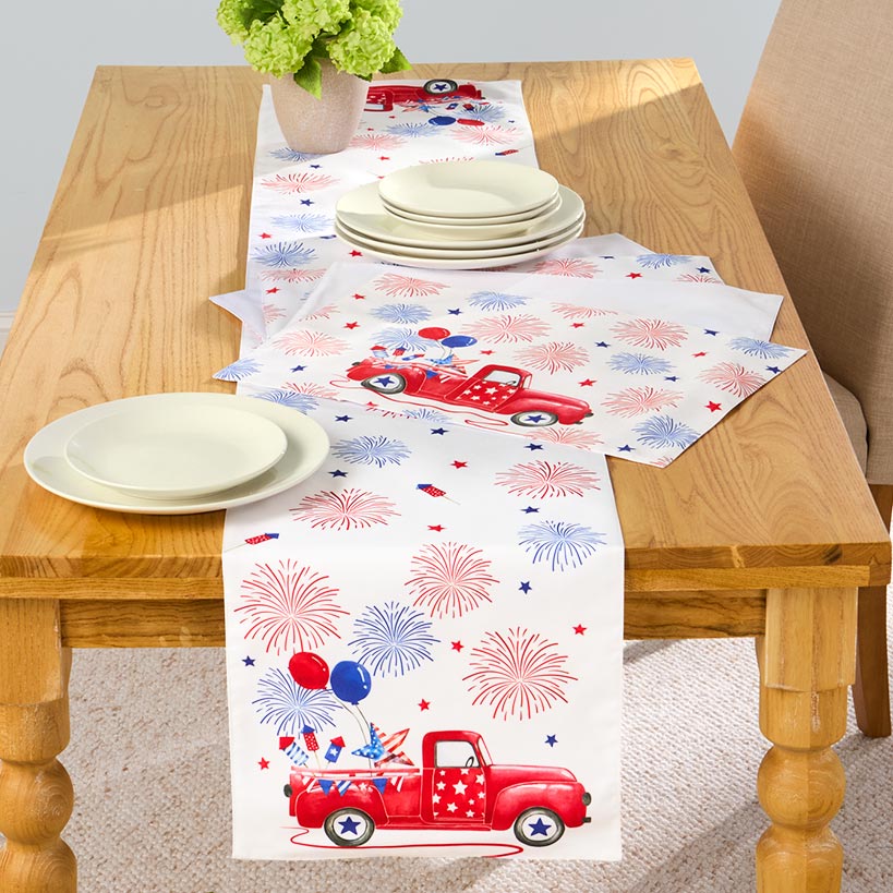 Red Truck Table Runner Q374037