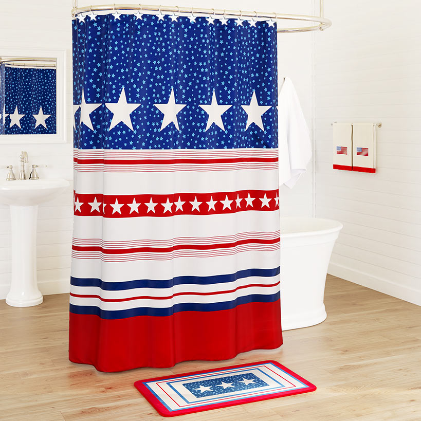 USA Striped Shower Curtain