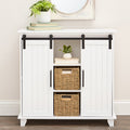 Storage Cabinet With Sliding Barn Style Door