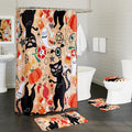 Dancing Cats Halloween Bath Set 16-Pc. Memory Foam