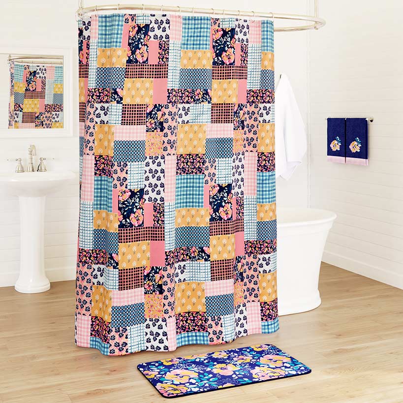 Jolene Patchwork Shower Curtain