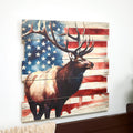Buck with American Flag Wall Art J554