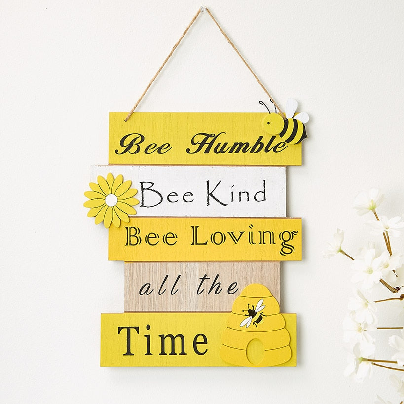 Bee Wall Sign With Uplifting Messages T73592