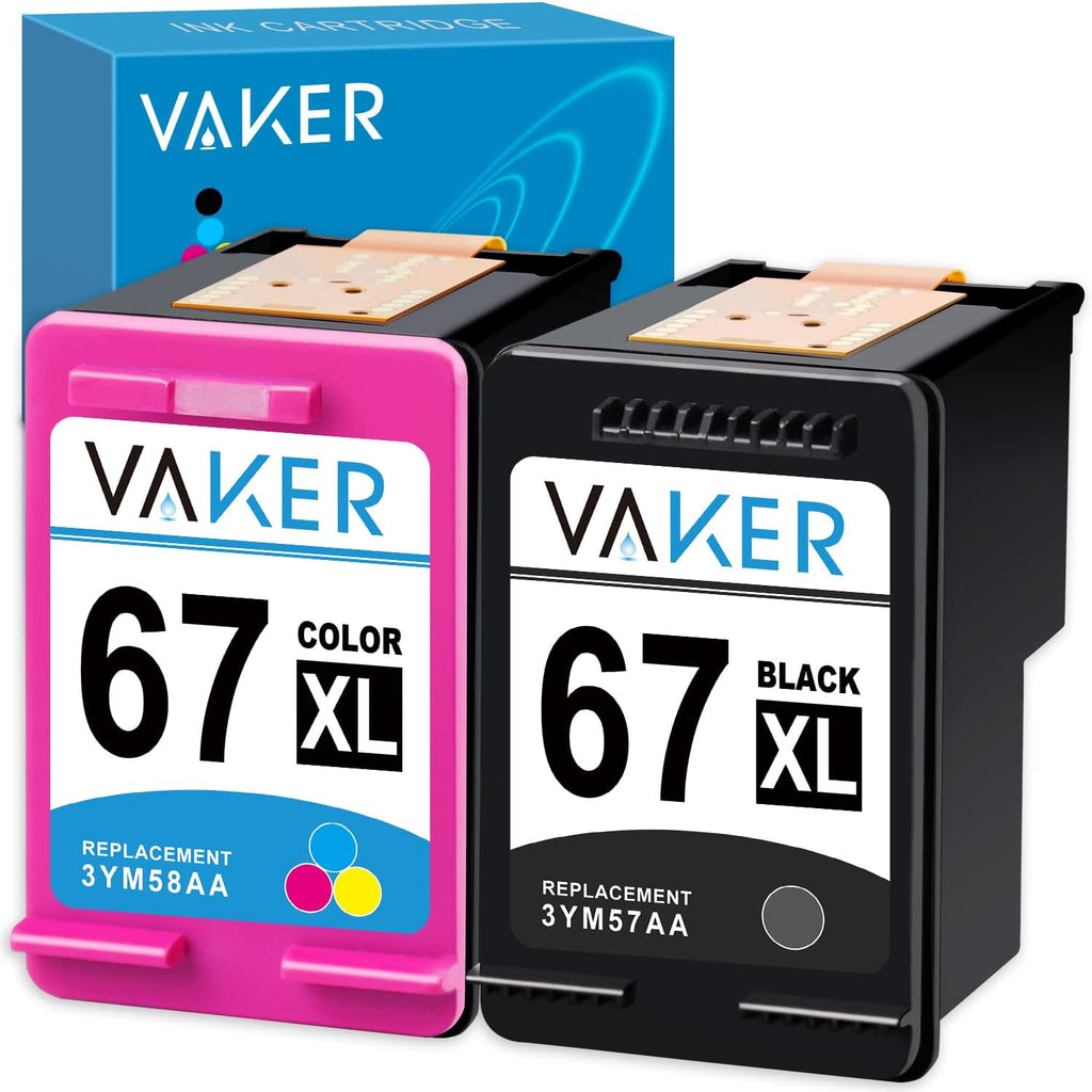 Remanufactured Ink Cartridge Replacement for HP 67 67XL Pack of 2 U882508