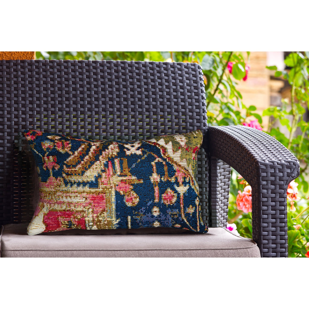 Marina Heriz Indoor Outdoor Throw Pillow