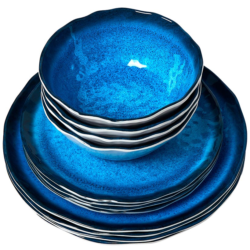 Vibrant Melamine Dinnerware Set for 4 F82355