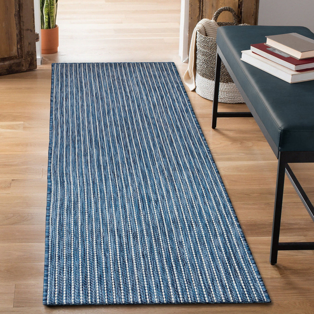 Carmel Texture Stripe Indoor Outdoor Area Rug