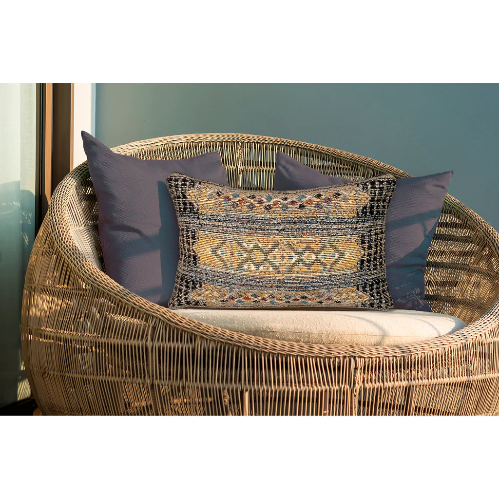 Marina Tribal Stripe Indoor Outdoor Throw Pillow
