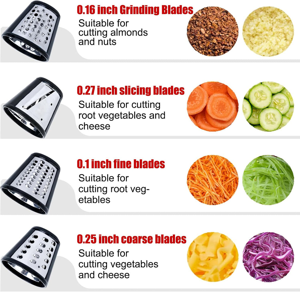 4 Blades Cheese Grater Attachment for KitchenAid Stand Mixer O738014